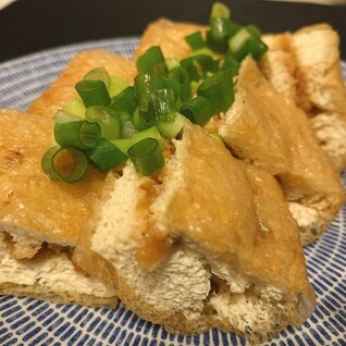 グルラボで2分✨ネギ味噌INの栃尾揚げ